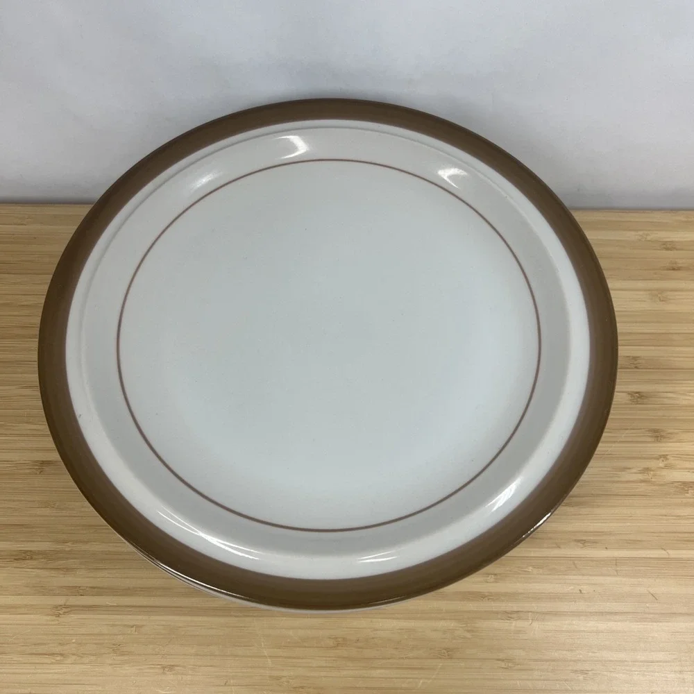 Set (7) Monterrey‎ Stoneware Brown MSI Japan Dinner Plates 10.25
